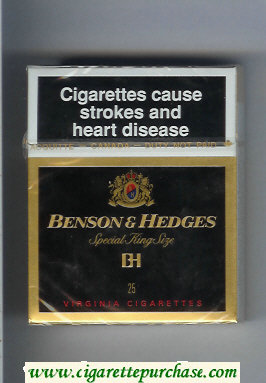 Benson and Hedges Special King Size Virginia BH cigarettes